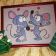 Framed embroidery project with mice designs