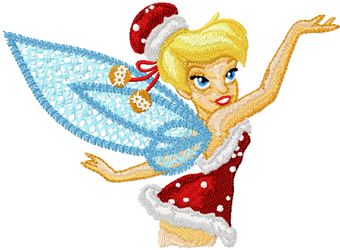 Christmas Tinkerbell machine embroidery design