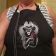 Kitchen apron with drinking cat free embroidery design