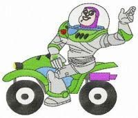 Motorcyclist Buzz embroidery design