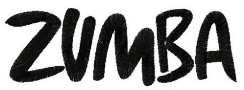 Zumba logo 3 machine embroidery design