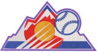 Colorado Rockies Batting Practice Logo embroidery design