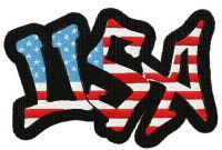 USA 3 embroidery design