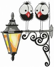 Lantern party embroidery design