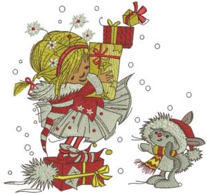 Christmas post embroidery design