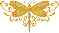 Celtic Dragonfly embroidery design