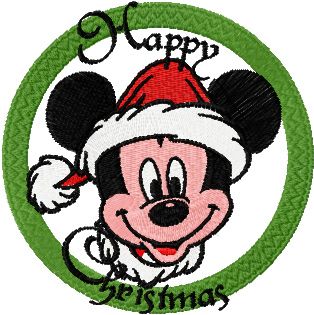 Christmas Mickey Mouse 3 machine embroidery design