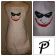 Joker's smile design on apron embroidered