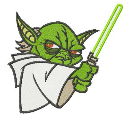 Master Yoda machine embroidery design