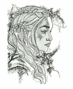 Daenerys sketch embroidery design