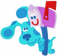 Blues Clues with mailbox embroidery design