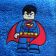 Lego Superman design on towel embroidered