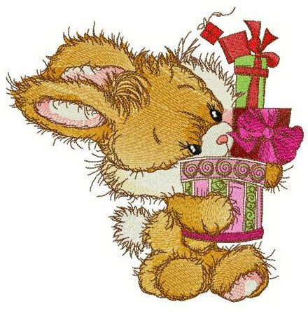 Bunny's best birthday machine embroidery design