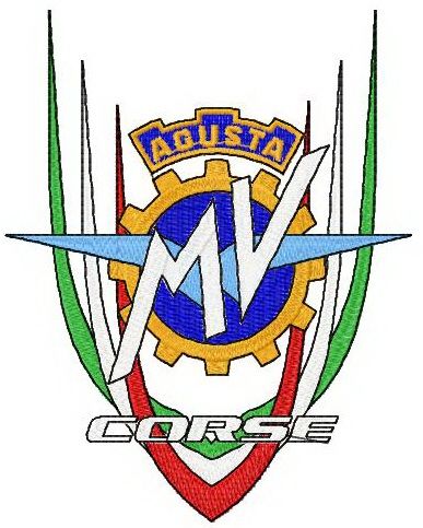 MV Agusta Corse logo machine embroidery design