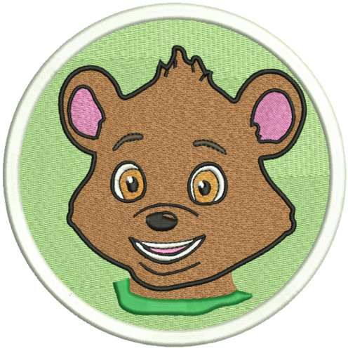 Bear embroidery design 2
