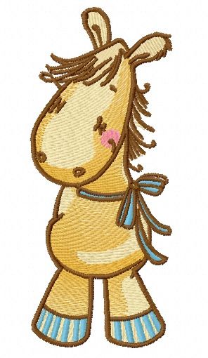 Cute pony 2 machine embroidery design
