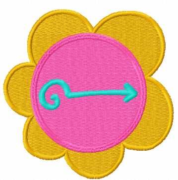 flower arrow free embroidery design