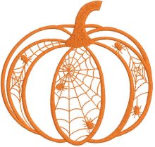 Pumpkin net embroidery design