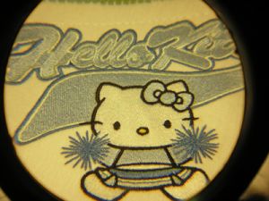hello kitty cheerleader embroidery design