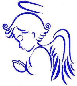 Praying Angel 6 embroidery design