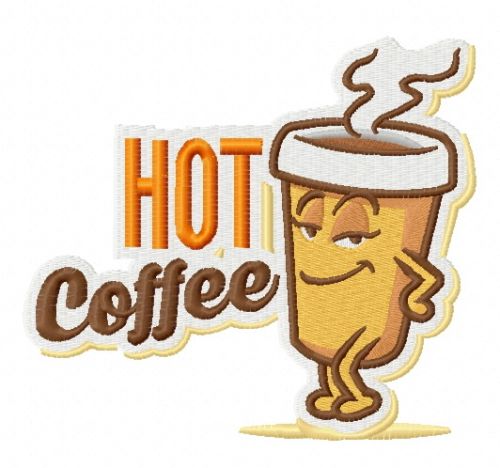 Hot coffee 2 machine embroidery design