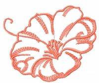 Pink flower sketch free embroidery design 2
