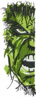 Incredible Hulk art half face embroidery design