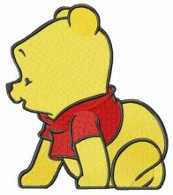 Winnie the Pooh crawling embroidery design