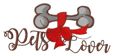 Pets lover machine embroidery design