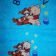 Pooh hugs Winnie on embroidered towel