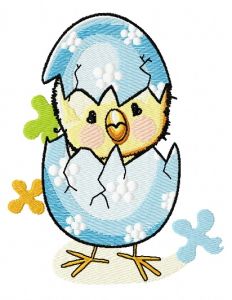 Chicken boy embroidery design