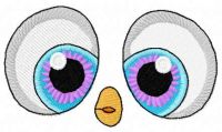 Penguin eyes free embroidery design