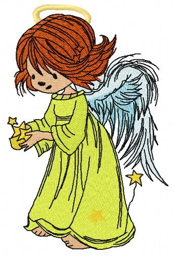 Stars for angels 4 machine embroidery design