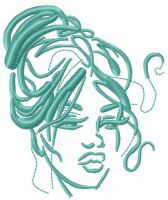 Languishing look embroidery design