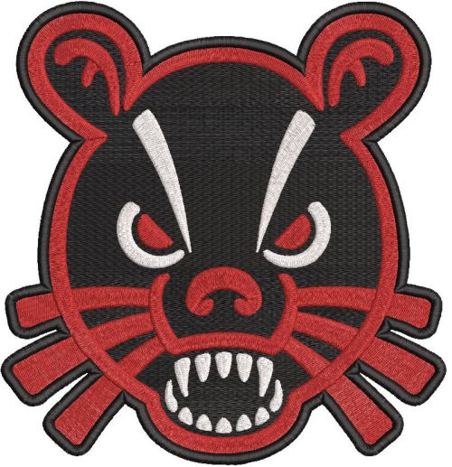 Cincinnati Bearcats secondary logo embroidery design