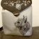 Womans bag with Fancy cat sketch embroidery design