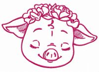 Pig's greams embroidery design