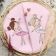 Round hoop with ballerina embroidery design