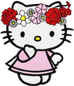 Kitten Spring embroidery design