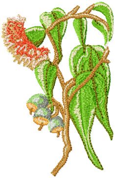 Gumnut Flower machine embroidery design
