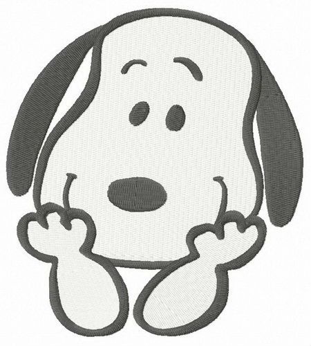Curious Snoopy machine embroidery design