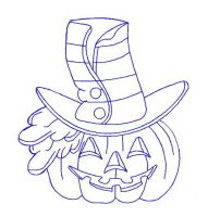 Halloween pumpkin 4 embroidery design