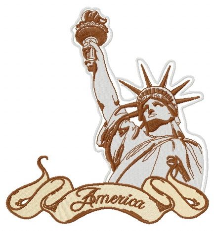America 2 machine embroidery design