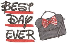 Best day ever embroidery design