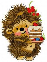Hedgehog's birthday 4 embroidery design