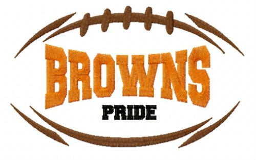 Cleveland Browns fan logo machine embroidery design