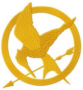 Hunger games logo embroidery design