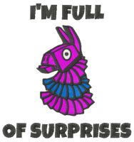 I'm full of surprises embroidery design