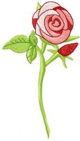 Red rose free machine embroidery design 17