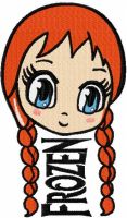 Anna chibi 2 embroidery design
